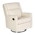 thumbnail image 2 of BizChair 3 in 1 Living Room/Bedroom/Nursery Swivel Recliner Rocker, Cream Upholstery, 2 of 16