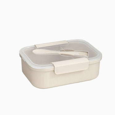 Mainstays Food Storage Container, Rectangle, Beige, 42oz Capacity