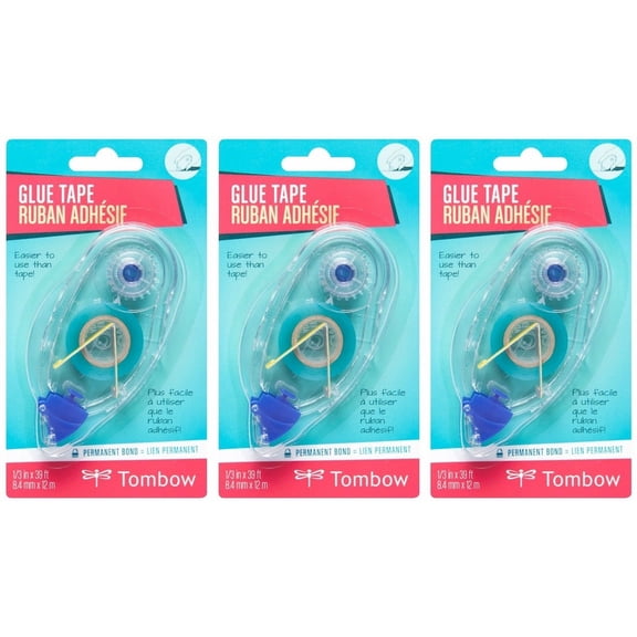 Tombow 62107 Mono Permanent Adhesive Refill, 3 Each