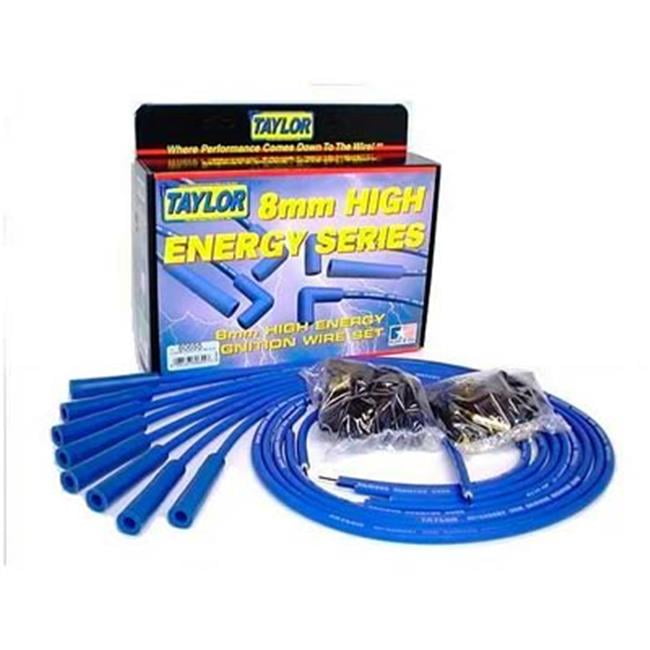 Taylor Cable 70655 8mm Pro Wire Blue Spark Plug Wire Set 