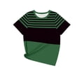 thumbnail image 5 of yillto Women Summer Tshirts Striped Short Sleeve Tee Tops Round Neck Casual Dressy Tunic Blouse Outfits, 5 of 6