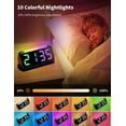 VOCOO Digital Alarm Clock for Bedrooms, RGB Colorful Display with