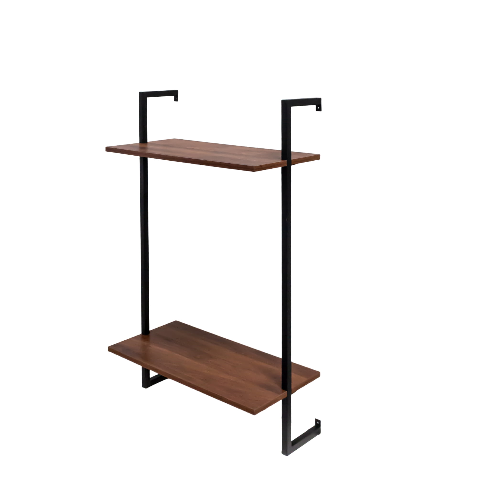 3-Tier 2-Tier Wall Mounted Bathroom Storage Shelves Metal Wood Organizer, White