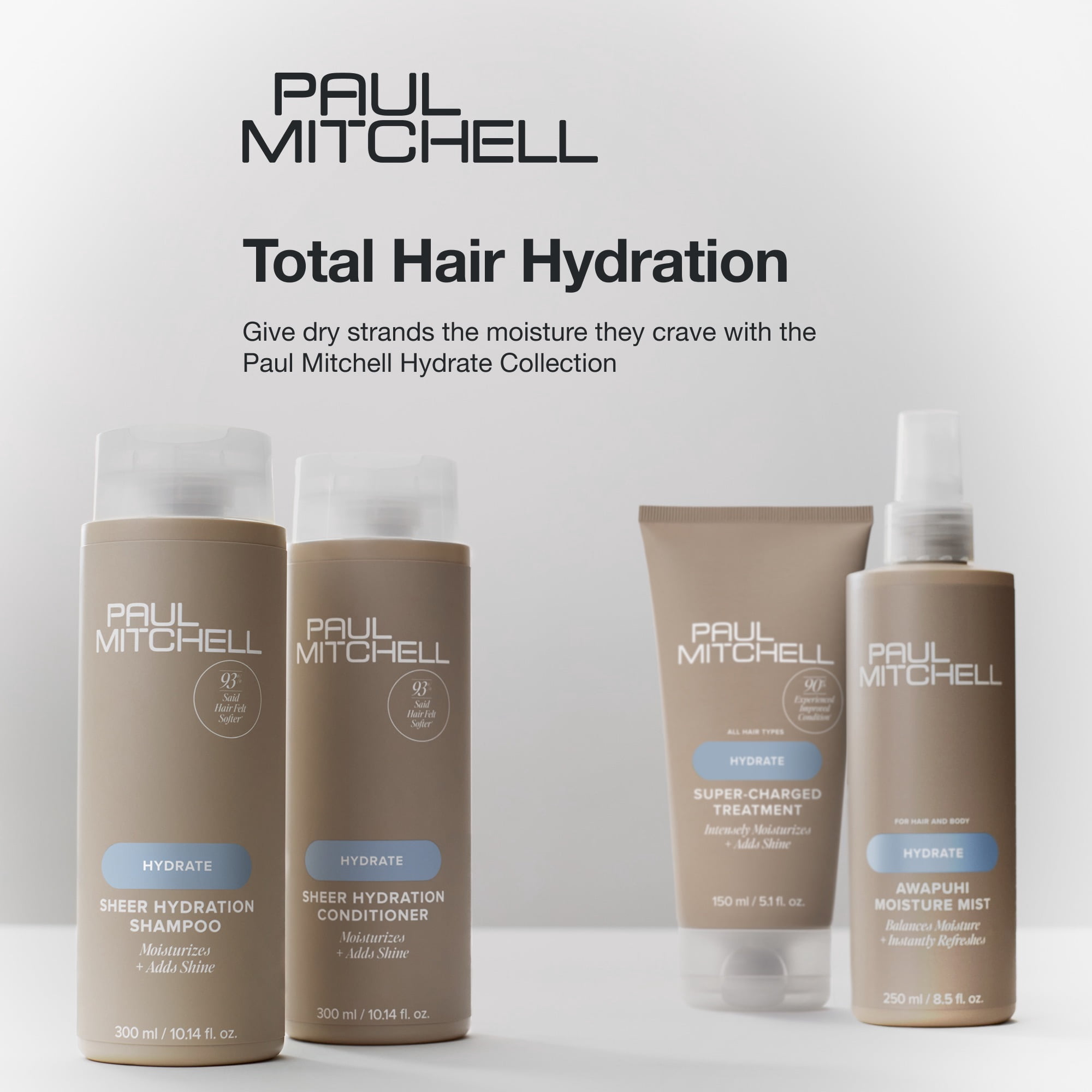 Paul Mitchell Sheer Hydration Shampoo, Moisturizes + Adds Shine, For Dry Hair, 33.8 fl oz