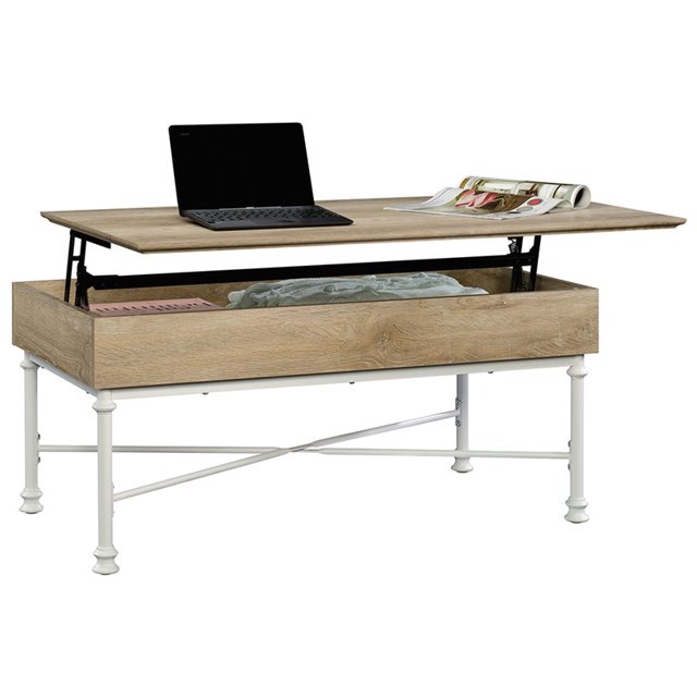 Sauder Canal Street Lift Top Coffee Table in Coastal Oak