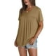 thumbnail image 5 of Ropa de estar por casa,Blusa plisada informal con cuello en V para mujer, manga corta, poliéster, ligera y cómoda, ideal para usar en casa, sopatenor, 5 of 9