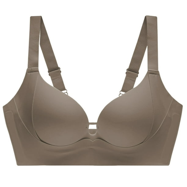 Brasier Tela de Mantequilla Tela de Mantequilla Sujetador Cómodo sin Costuras para Mujer, Inalámbrico, Suave, para Uso Diario, Camiseta, Ropa Interior Ligera y Transpirable Mediana