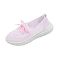 thumbnail image 1 of Zapatillas planas transpirables de malla tejida para mujer, zapatos casuales antideslizantes de moda para caminar, mocasines cómodos de suela suave sin cordones, zapatillas de tenis, 1 of 5
