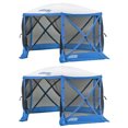 thumbnail image 1 of Clam Quick Ensemble Escape Sport Tente de Hayon Pop Up, Bleu/blanc (2 Pack), 1 of 2