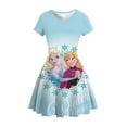 thumbnail image 2 of 2022 vestido de manga corta para niña chico ropa 3--16 años traje de cumpleaños para bebé ropa de fiesta verano vestido blanco como la nieve Cloth100 Gao Jinjia LED, 2 of 2