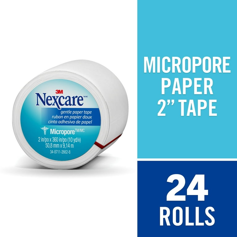 Micropore Surgical Paper Tape - 1 inch x 10 yards, White, Hospital pack,  One roll – woundcareshop