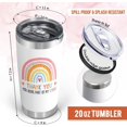 thumbnail image 3 of Teacher Gifts for Women - 20 oz Stainless Steel Insulated Coffee Tumbler with Lid - Teachers Day Thank You Graduation Back To School Birthday Teacher Appreciation Gifts for Women Coworkers, 3 of 8