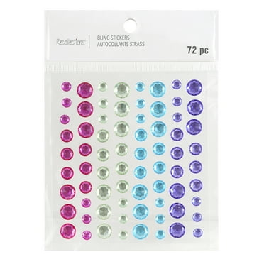 12 Packs: 72 ct. (864 total) Multicolored Rhinestone Stickers by Recollections™