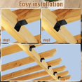 thumbnail image 4 of Paquete de 12 clips negros para vigas de pérgola A, 4 of 5