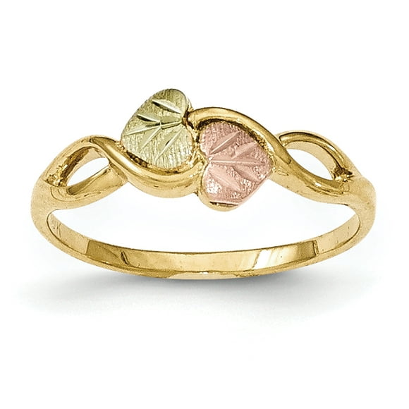 10k Tri-color Black Hills Gold Ring Size 6