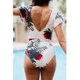 thumbnail image 1 of ABPHQTO Bañador De Una Pieza De Manga Larga Vintage Con Estampado Floral Boho Blanco Para Mujer, 1 of 5
