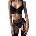 thumbnail image 1 of Gibobby Sujetador De Encaje Para Mujer Ropa Interior Mujer Lenceria Sexy de Encaje Sexy Pijama para Mujer Ropa Interior(Negro, XG), 1 of 5