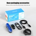 thumbnail image 2 of Bicicleta luz trasera bicicleta USB recargable impermeable LED lámpara de advertencia azul JShteea Accesorios para bicicletas, 2 of 9