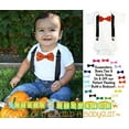 thumbnail image 4 of Noah's Boytique Halloween Pumpkin Jack O Lantern Bow Tie Outfit Baby Boy Costume 0-3 Months, 4 of 5