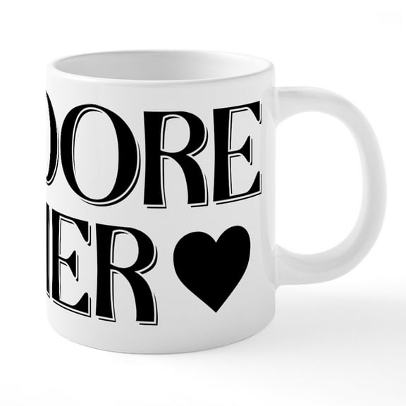 CafePress - I Adore Her - 20 Oz White Ceramic Mega Mug