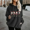 thumbnail image 2 of Lorytime Sweatshirt for Women Oversized Christmas Red Wine Glass Fleece Shirt Long Sleeve Pullover with Pocket Tops, 2 of 4