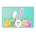 thumbnail image 2 of Felwors Welcome Easter Rabbits Elegant Decorative Doormat, Seasonal Spring Easter Farmhous Holiday Low-Profile Floor Mat Switch Mat For Indoor Outdoor, 2 of 9