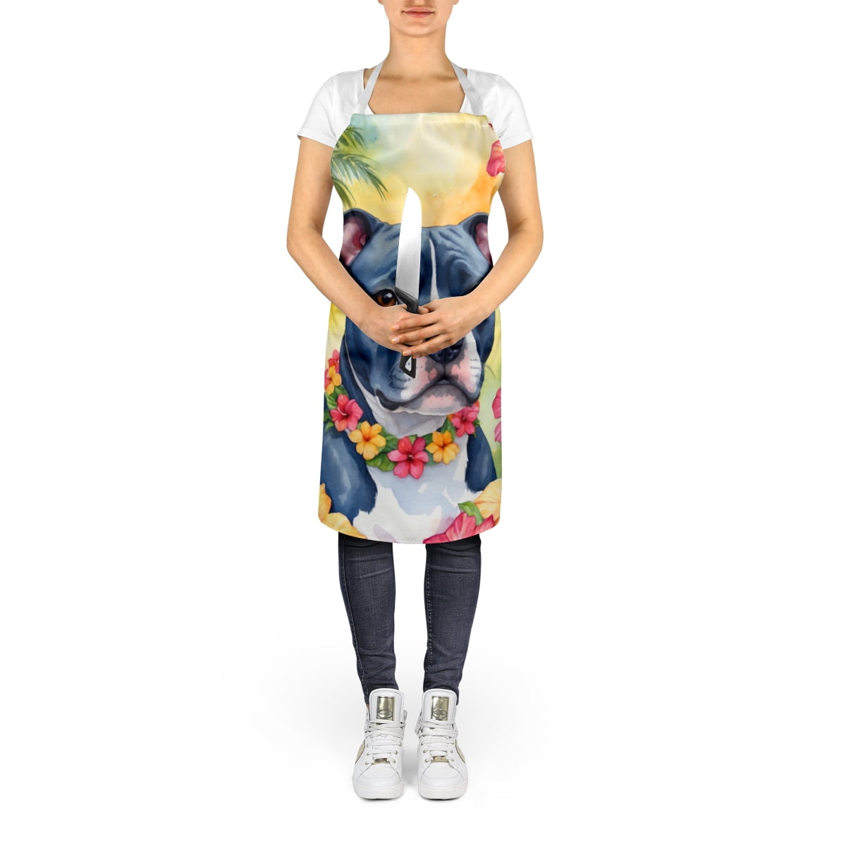 Staffordshire Bull Terrier Luau Apron