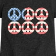 thumbnail image 3 of Instant Message - Peace Flag - Toddler & Youth Girls Short Sleeve Graphic T-Shirt, 3 of 6