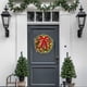thumbnail image 4 of Christmas Wreath With Balls And Red Bowknot Christmas Garland Winter Holidays Home Front Door Decor, 4 of 7