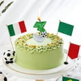 thumbnail image 6 of Birthday Candles，Soccer Birthday Decorations，Soccer Cake Topper, Wedding Cakes, Anniversaries, Party Celebrations, Birthday Decorations (Green White), 6 of 6