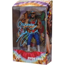 Dude Love WWE Autographed Ringside Collectibles Exclusive Mattel Elite Collection Action Figure with "Owww!" Inscription - Fanatics Authentic Certified