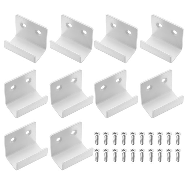 Uxcell 10 Pcs Soporte de Azulejos de Acero Inoxidable Blanco Ancho Interior 0.79"