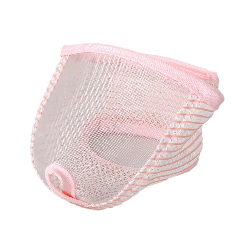 TechNvoa Biting Prevent Mesh Cats Muzzle Bathing Muzzle Adjustable 1-Piece Color Pink Size S for Grooming