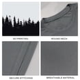 thumbnail image 4 of Coolnut Men's T Shirt Odor Protection Short, Forest Silhouette Background Mens Short Sleeve Tees, Grey Crew-Neck Casual Tee Shirts, L, 4 of 6