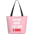 thumbnail image 3 of Custom Tote Bag With Logo Photo, Custom Bag, Personalized Shopping Bags Reusable Grocery Bags Bulk For Work Travel Gifts, 3 of 8