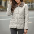 thumbnail image 2 of Winter Coats for Women Winter Warmth Reimagined Thickened Short Coat With Trim Fashionable Quilted Jacket Outerwear For Cold Weather Comfort And Style Winter Jackets for Women, 2 of 5