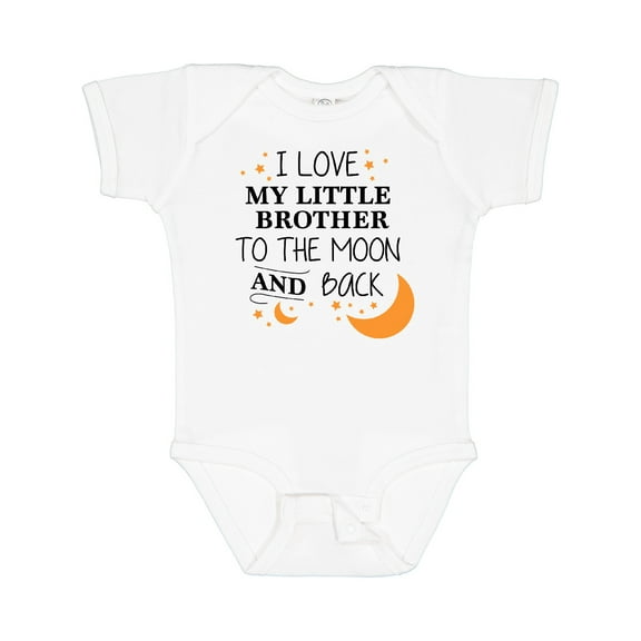 Inktastic I Love My Little Brother to the Moon and Back Boys or Girls Baby Bodysuit