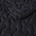 thumbnail image 3 of Jessy Home Solid Black Quilted Quilt Set King Size Floral Microfiber Bedspread Coverlet, 3 of 7