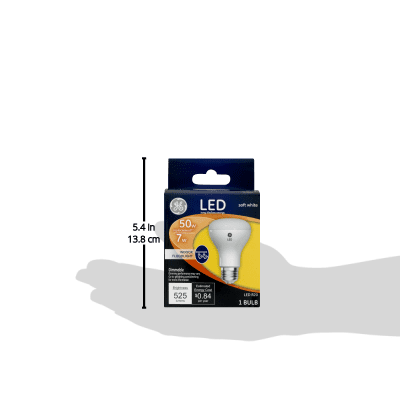 GE 41213 R20 LED Floodlight Bulb, Soft White, 7 Watts, 525 Lumens