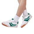 thumbnail image 6 of LUCKY STEP Retro Sneakers Thin Sole Lace up Lightweight Casual Shoes,White&Green,Womens, 6 of 6