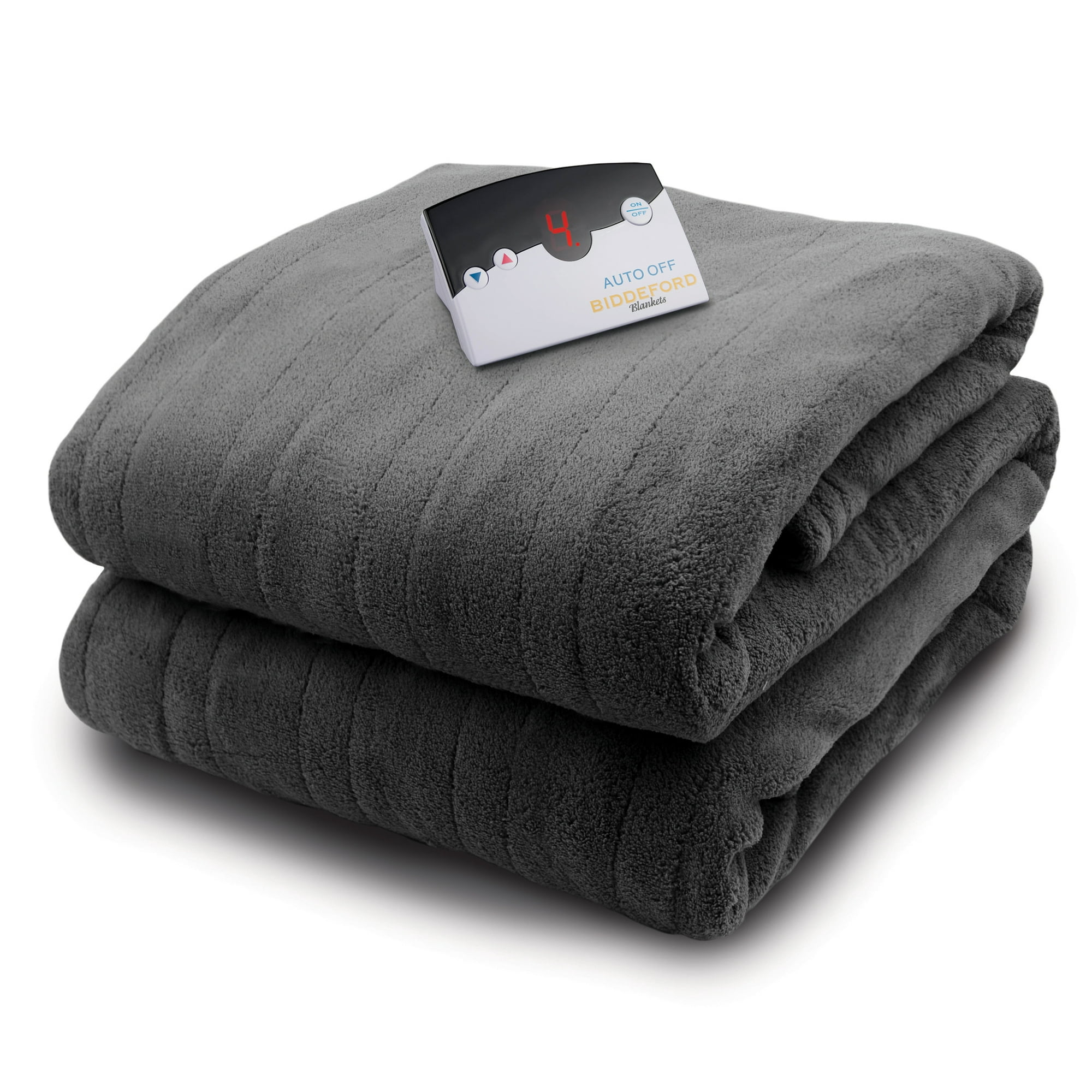Biddeford Gray Solid Print Polyester Electric Blanket, Twin - Walmart.com