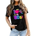 thumbnail image 2 of Oversized 80s T-Shirts for Women I Love The 80s Tees Vintage neon Crewneck Short Sleeve 1980 Themed Style Party Tops, 2 of 4