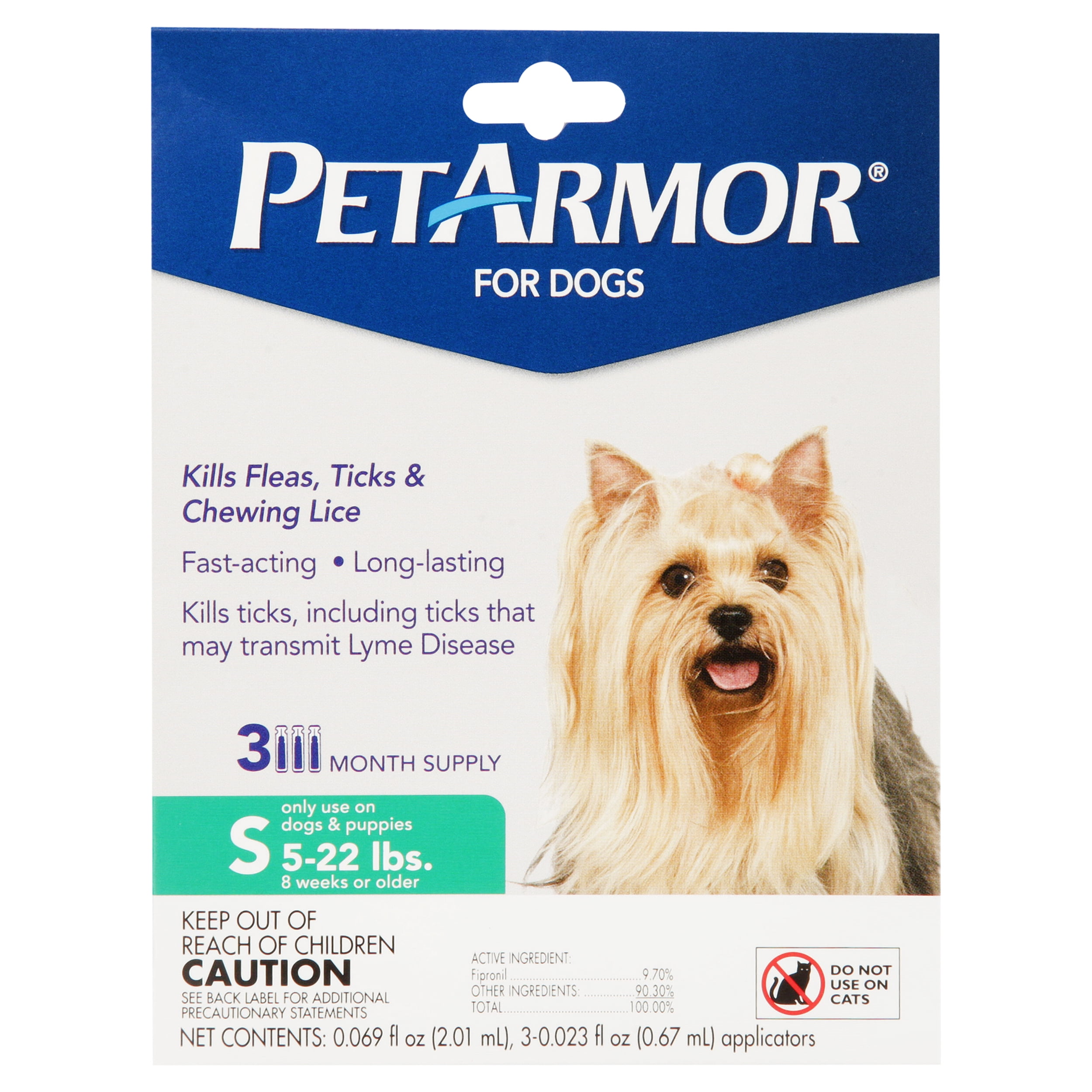 PetArmor Flea & Tick Prevention For Small Dogs With Fipronil (4 To 22 ...