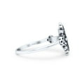 thumbnail image 2 of Filigree Swirl Petite Dainty Crucifix Religious Ring Band 925 Sterling Silver Size 8, 2 of 5