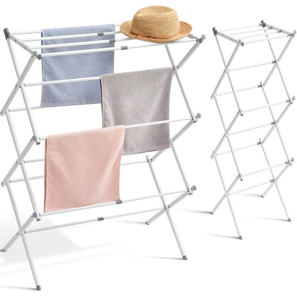 KINGRACK Expandable Clothes Drying Rack, Foldable & Collapsible Steel