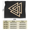 thumbnail image 3 of Manta de franela con símbolo de la era vikinga Valknut, elegante edredón para una siesta, edredón de invierno para las cuatro estaciones, antimicrobiano, con control de olores, ligero y antiestático,, 3 of 5