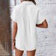 thumbnail image 4 of Camisa con botones y mangas murciélago para mujer - Top informal de color liso - Poliéster - Elegante e informal - Tallas S-XXL, 4 of 4