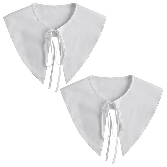 LITINKIMI Detachable Shirts Collar White Cotton 2PCS Pointed Collar for Use