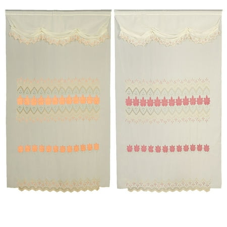 Peach Pink Living Room Decor Satin Sheer Window Curtain Drapes