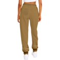 thumbnail image 2 of Gibobby Pantalones deportivos para mujeres Joggers informales con cordón de color liso para mujer con bolsillos y traseros(Marrón,G), 2 of 4